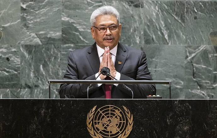 Tổng thống Sri Lanka Gotabaya Rajapaksa EPA-EFE / JUSTIN LANE