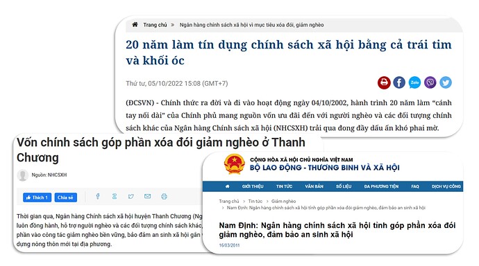 5. NHCSXH góp phần quan trọng trong công cuộc xóa đói giảm nghèo thần tốc của Việt Nam ta. Trong khi VDB gặp quá nhiều vấn đề...