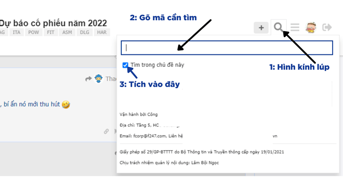 2 Gõ mã cần tìm
