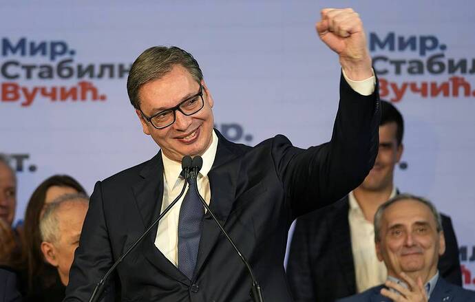 Tổng thống Serbia Aleksandar Vucic Ảnh AP / Darko Vojinovic