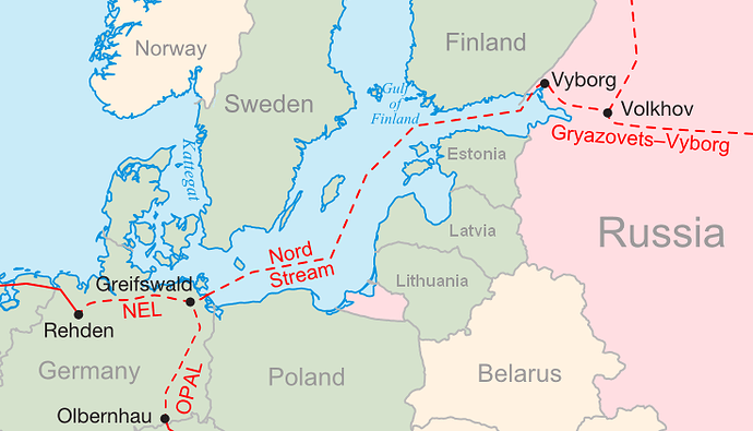 Lượng khí đốt từ Nga đến châu Âu qua Nord Stream vẫn đạt mức kỷ lục trong năm 2021