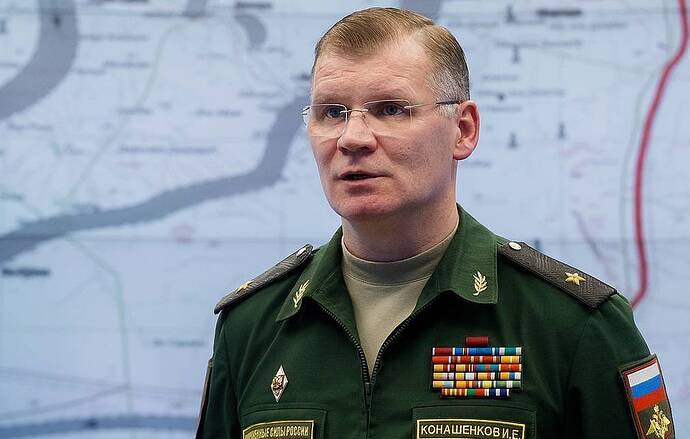 Người phát ngôn Bộ Quốc phòng Nga Thiếu tướng Igor Konashenkov Bộ Quốc phòng Nga / TASS