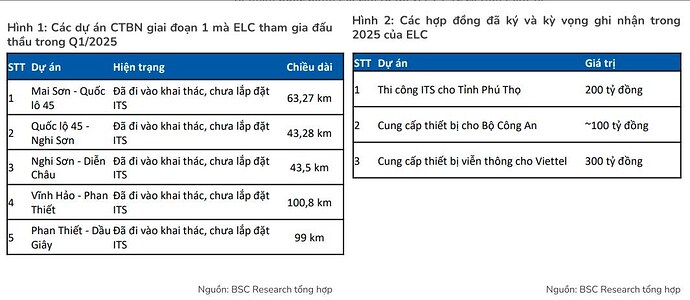 ELC tiềm năng tăng trưởng mạnh mẽ trong giai đoạn 2025-2026.". "Trong bối cảnh Chính phủ đẩy mạnh đầu ...