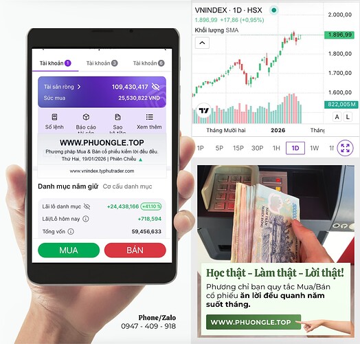 Làm lụng cả đời không bằng tiền lời đi buôn cổ phiếu. Không cần trời độ vẫn làm lời lên đời đổi vận.