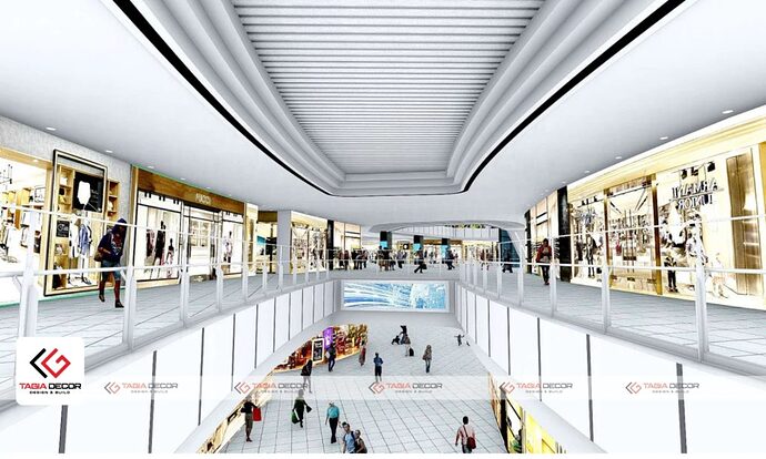 Hình ảnh phối cảnh bên trong trung tâm thương mại AEON Mall Huế