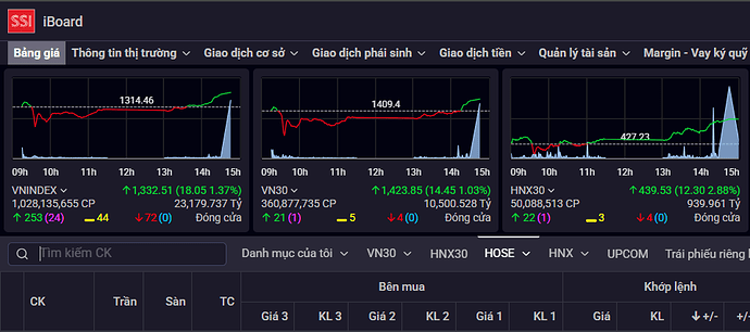 vnindex giảm điểm