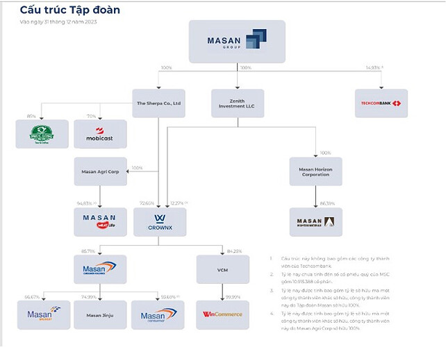 Cấu trúc tập đoàn Masan