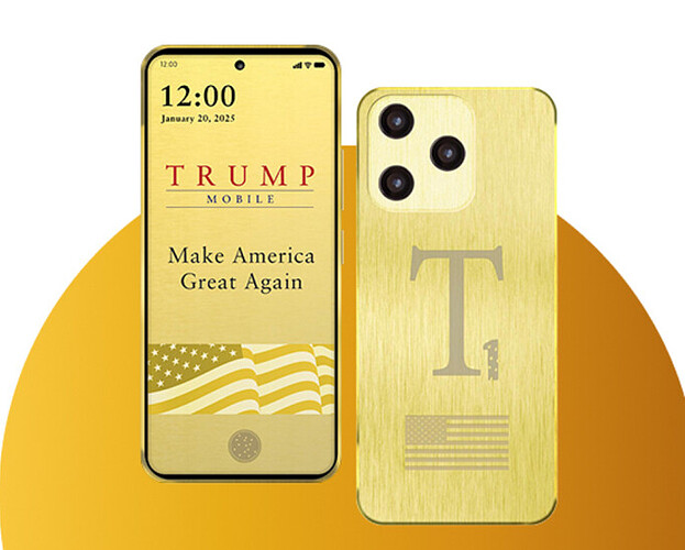 Mẫu điện thoại được giới thiệu là T1 Phone. Ảnh: Trump Mobile