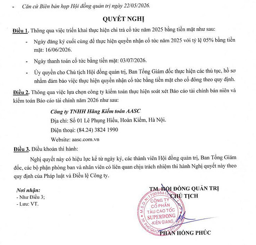 cổ tức SKG