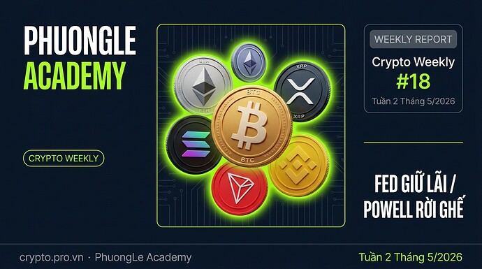 PhuongLe Academy Crypto Weekly #18  Tuần 2 Tháng 52026 — Fed giữ nguyên lãi suất 3.75%, Powell rời ghế Thị trường bước vào vùng bất định chính sách