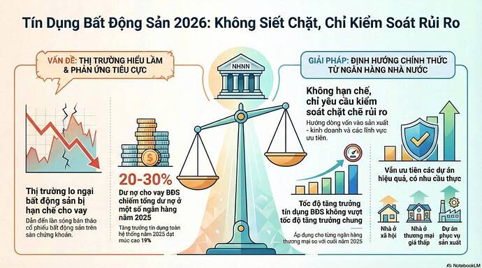 TÍN DỤNG BẤT ĐỘNG SẢN 2026: GIẢI MÃ THÔNG ĐIỆP "SIẾT" VÀ CƠ HỘI THANH LỌC THỊ TRƯỜNG. Sự hoảng loạn ...
