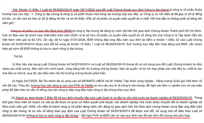 BSR , VGI KHÔNG HỦY NY