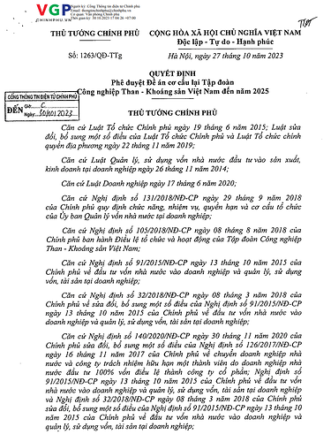 quyết định 1263 tkv