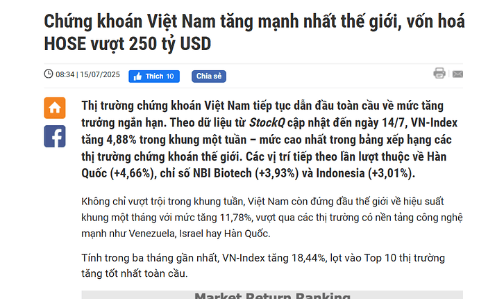 ttck vietnam tăng mạnh nhất