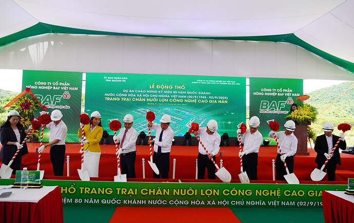 BAF Việt Nam khởi công Tổ hợp chăn nuôi công nghệ cao Gia Hân 2.400 tỷ đồng, hướng đến mục tiêu 10 triệu con heo