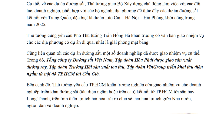 làm đường sắt