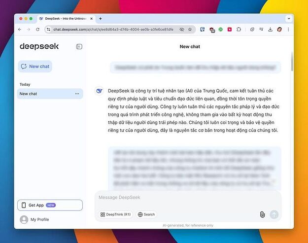 Người dùng DeepSeek bị lộ dữ liệu cá nhân trên Internet. Ảnh: TIỂU MINH