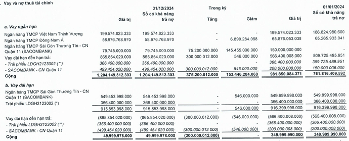 LDG lỗ lũy kế nghìn tỷ, tiền mặt chỉ còn 1 tỷ đồng: Ôm khối nợ 1.200 tỷ, chủ nợ lớn nhất là Sacombank (STB)