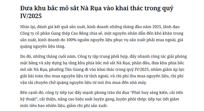 khai thác mỏ sắt