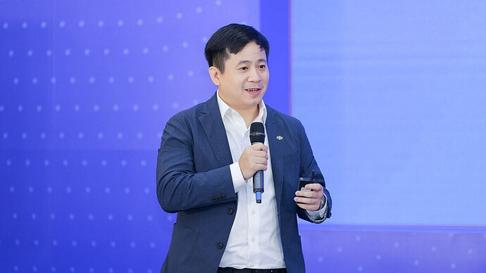 Lê Hồng Việt - Tổng giám đốc FPT Smart Cloud trong sự kiện Tập đoàn FPT công bố hợp tác chiến lược toàn diện với NVIDIA để thúc đẩy nghiên cứu Trí tuệ nhân tạo (AI)