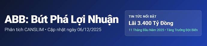 ABB: LỢI NHUẬN 3.400 TỶ & CÂU CHUYỆN "TURNAROUND" CỦA 2025. Chào anh chị, Con số 3.400 tỷ đồng LNTT ...