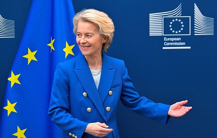 Chủ tịch EC Ursula von der Leyen tại Brussels ngày 10/4. Ảnh: Getty
