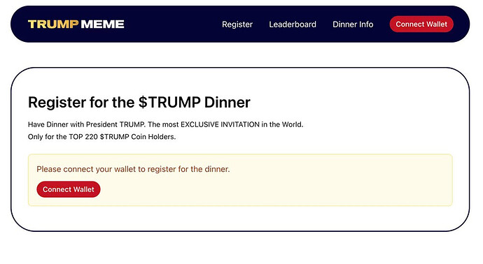 220 nhà đầu tư VIP được mời ăn tối với Tổng thống Mỹ, tiền số TRUMP tăng vọt 70% sau 1 đêm - ảnh 2