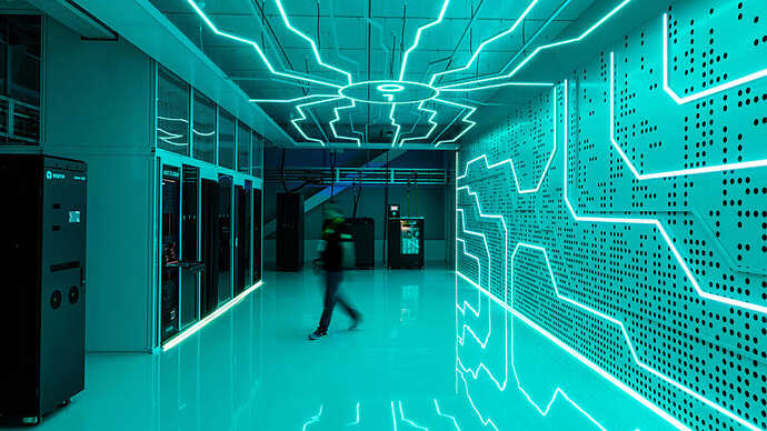 Liquid cooled servers in an installation at the Global Switch Docklands data centre campus in London, UK, on Monday, June 16, 2025. Nvidia Corp. Chief Executive Officer Jensen Huang projected that Europe's artificial-intelligence computing capacity will increase by a factor of ten over the next two years, with more than 20 so-called AI factories in the works. Photographer: Jason Alden/Bloomberg via Getty Images