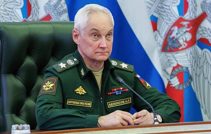Bộ trưởng Quốc phòng Nga Andrey Belousov, Vadim Savitsky/Văn phòng báo chí Bộ Quốc phòng Nga/TASS