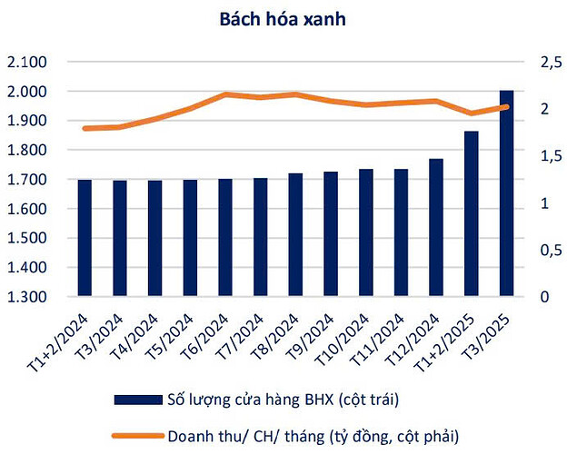 Tăng trưởng của Bách Hóa Xanh đúng hướng