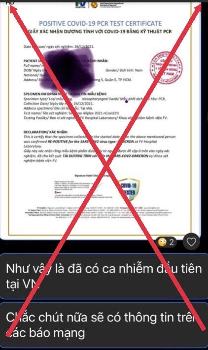 Bác tin TPHCM xuất hiện ca mắc biến thể Omicron