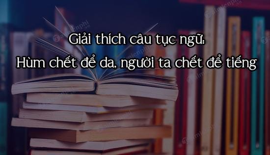 giai thich cau tuc ngu hum chet de da nguoi ta chet de tieng