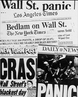 5. Hàng loạt tờ báo đăng tin ngày thứ Ba Đen tối đó, kể cả tờ Thời báo New York nổi tiếng