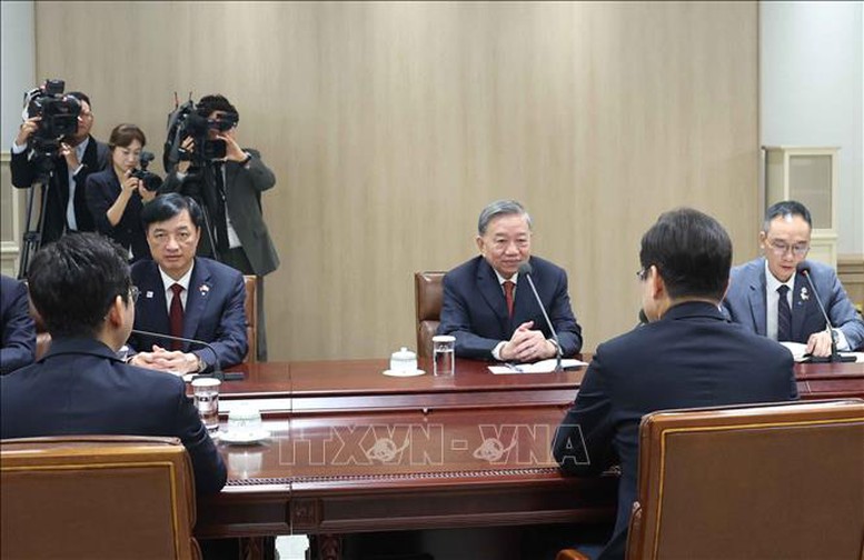 Tổng Bí thư Tô Lâm hội đàm với Tổng thống Hàn Quốc Lee Jae Myung- Ảnh 3.