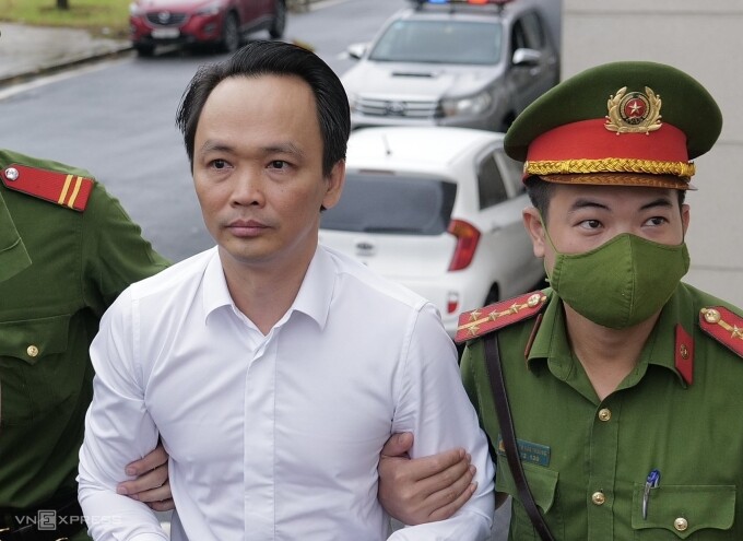 Trịnh Văn Quyết trong phiên tòa sơ thẩm, tháng 7/2024. Ảnh: Ngọc Thành