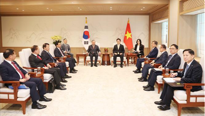 Tổng Bí thư Tô Lâm hội đàm với Tổng thống Hàn Quốc Lee Jae Myung- Ảnh 4.