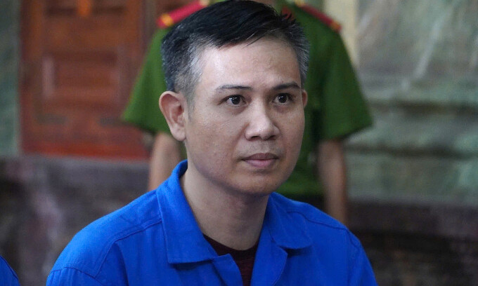 Bị cáo Phạm Văn Tam tại tòa hôm nay. Ảnh: Hải Duyên