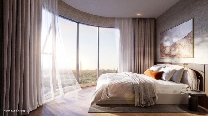 Hệ kính bo cong kịch trần và sàn thu hút chuyên gia bởi tầm view ôm trọn thành phố