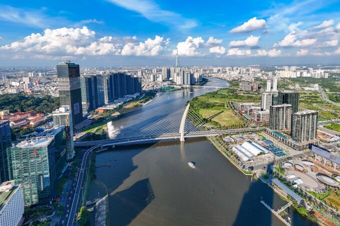Bất động sản khu đô thị Thủ Thiêm, khu vực ven sông Sài Gòn. Ảnh: Quỳnh Trần