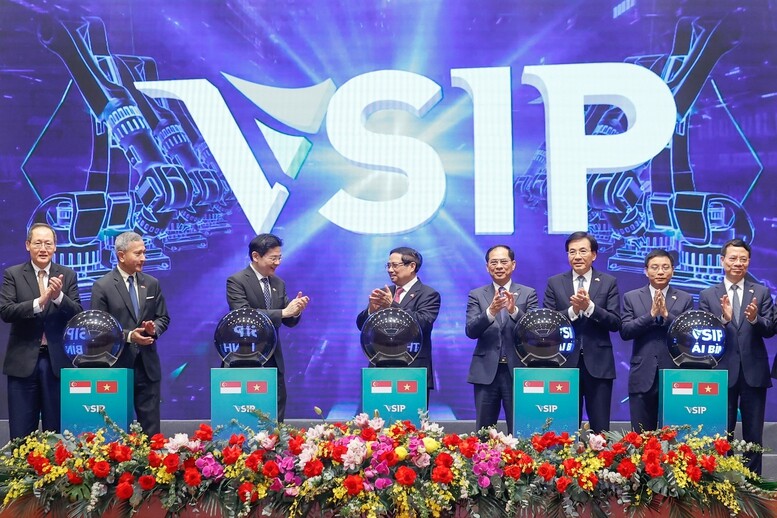 Hai Thủ tướng Việt Nam, Singapore cùng khởi công khu công nghiệp VSIP Thái Bình- Ảnh 2.