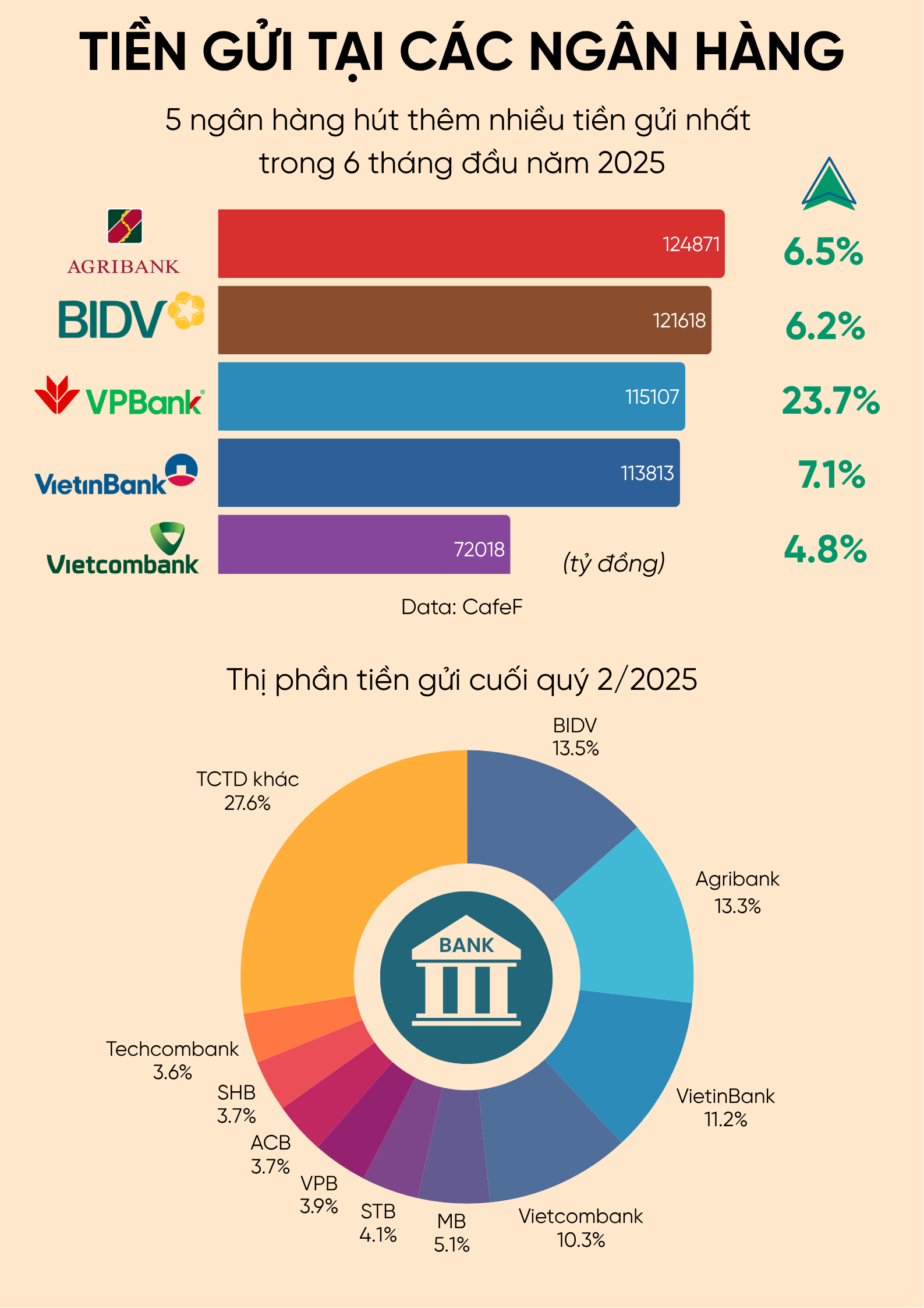 Ngân hàng tư nhân duy nhất hút tiền gửi hơn cả VietinBank và Vietcombank trong nửa đầu năm- Ảnh 1.