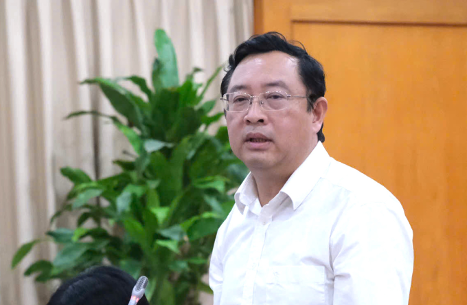 Ông Phạm Hồng Quất, Cục trưởng Cục Khởi nghiệp và Doanh nghiệp công nghệ tại sự kiện họp báo Techfest 2024, 21/11/2024. Ảnh: Dương Tâm