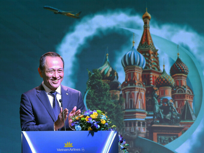 Ông Lê Hồng Hà – Tổng giám đốc Vietnam Airlines phát biểu tại sự kiện. Ảnh: Vietnam Airlines