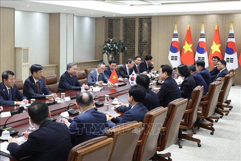 Tổng Bí thư Tô Lâm hội đàm với Tổng thống Hàn Quốc Lee Jae Myung- Ảnh 2.
