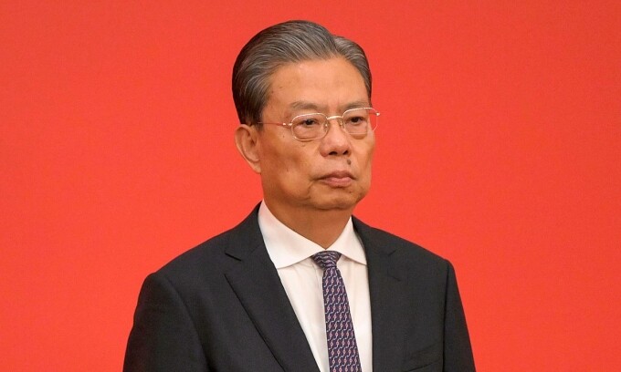 Ông Triệu Lạc Tế, Ủy viên trưởng Ủy ban Thường vụ Đại hội Đại biểu Nhân dân toàn quốc Trung Quốc. Ảnh: AFP