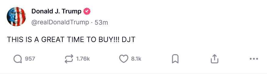 Tổng thống Donald Trump lên tiếng giữa lúc TTCK chao đảo: “BÌNH TĨNH... ĐÂY LÀ THỜI ĐIỂM TUYỆT VỜI ĐỂ MUA VÀO!!!”- Ảnh 2. Tổng thống Donald Trump lên tiếng giữa lúc TTCK chao đảo: “BÌNH TĨNH... ĐÂY LÀ THỜI ĐIỂM TUYỆT VỜI ĐỂ MUA VÀO!!!”- Ảnh 2.