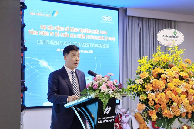 Chủ tịch HĐQT Phạm Thanh Hải nhiệm kỳ 2019-2024 trình bày báo cáo tại Đại hội