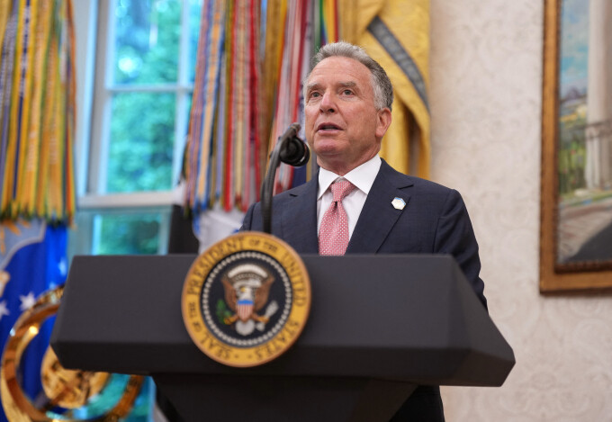 Đặc phái viên của Tổng thống Mỹ Donald Trump tại Trung Đông, ông Steve Witkoff, tại Nhà Trắng ngày 28/5. Ảnh: AFP