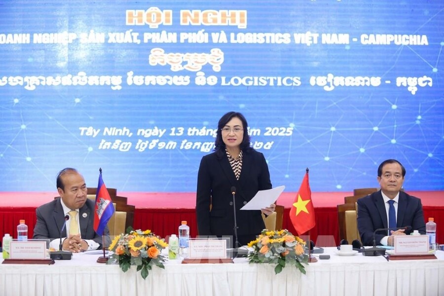 Bà Phan Thị Thắng, Thứ trưởng Bộ Công Thương, phát biểu tại hội nghị.