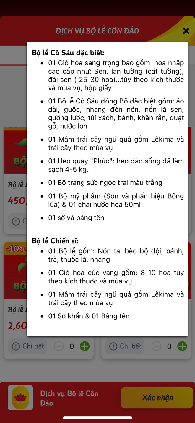 Mở đường bay tới Côn Đảo, Vietjet lần đầu tiên bán kèm cả sớ khấn, bộ lễ giá lên tới 6,4 triệu đồng- Ảnh 3.